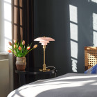 PH 3/2 Pale Rose Table Lamp on bedside table