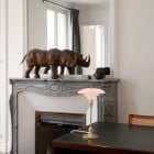 Louis Poulsen PH 2/1 Pale Rose Brass Table Lamp base