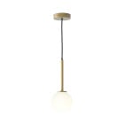 Astro Tacoma Pendant Antique Brass Tacoma Ribbed White