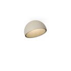 Vibia Duo Ceiling Dome Angled LED Light Small Cream Oak