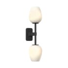 Astro Tacoma Twin Tulip Wall Light Matt Black Tulip White