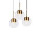 KDLN Dew 3 LED Suspension Light Brass