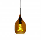 Decode Vessel Small Pendant Amber