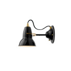 Anglepoise Original 1227 Brass Wall Light Jet Black