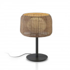 Fora Outdoor Table Lamp (Rattan Brown)