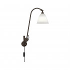 Bestlite BL6 Wall Light Bone China Shade/Black Brass Base