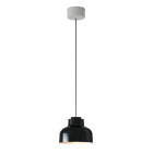 Santa & Cole M64 LED Pendant Black with White Surface Canopy