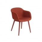 Muuto Fiber Armchair - Fabric Shell - Red