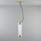 Original BTC Pillar LED Pendant Light Polished Brass Off