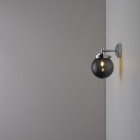Original BTC Mini Globe Wall Light Chrome/Anthracite