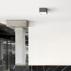 Grey Black Vibia Structural 2632 LED Ceiling Light