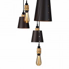 Buster + Punch Hooked 6.0 Mix Chandelier - Graphite & Brass with Gold Bulb