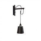 Buster + Punch Hooked Wall Light - Small, Graphite & Steel