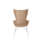 Kartell Smart Wood K/Wood Chair Basic Veneer Light Wood Chrome