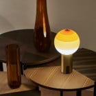 Marset Dipping Light Portable LED Table Lamp Amber/Brushed Brass