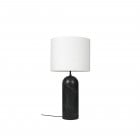 Gubi Gravity XL Floor Lamp Low White Shade/Black Marble