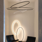 Nemo Lighting Ellisse Double LED Pendant Black