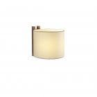 Santa & Cole TMM Corto Wall Light Beige Parchment Shade with Beech Wood Structure Hard-Wired