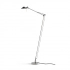 Luceplan Berenice Floor Lamp in Aluminium with a Black Diffuser