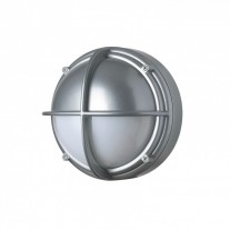 Louis Poulsen Skot Outdoor LED Wall/Ceiling Light Aluminium Half Shaded Opal