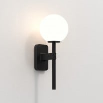 Astro Tacoma Single Wall Light Matt Black Glass Shade