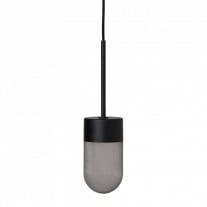 Rubn Vox Pendant Light Black Smoked Glass