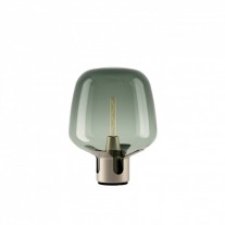 Lodes Flar Floor/Table Lamp Medium Champagne Base/Turquoise Shade