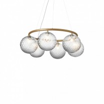 Nuura Miira 6 Circular Pendant Brass/Optic Clear