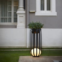 Estiluz Bols 4027 LED Outdoor Floor Lamp Black Anthracite with flowerpot kit