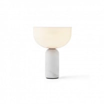 New Works Kizu LED Portable Table Lamp White Marble