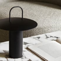 Black Audo Copenhagen Ray LED Portable Table Lamp