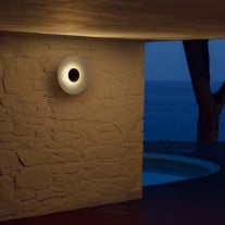 Marset Ginger C LED Outdoor Wall Light by a Pool