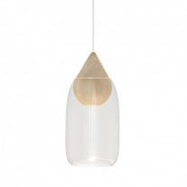 Mater Liuku Drop Pendant Light Matt Lacquered Transparent Glass