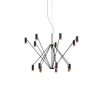 Marset The W LED Suspension Black Terracotta