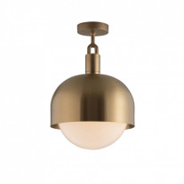 Buster + Punch Forked Globe & Shade Ceiling Light (Large - Brass Opal)