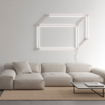 Axolight Poses LED Ceiling/Wall Light System in Living Room