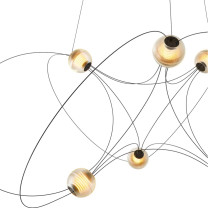 DCW editions Munari 6 LED Suspension Light Black Close Up