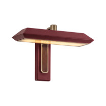 Bert Frank Rinato LED Single Wall Light Brushed Brass Red