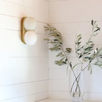 SkLO Twin 2.0 Wall/ Ceiling Light - White/ Beige on Wall
