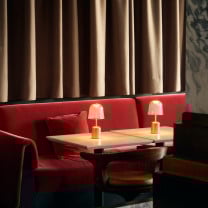 Nuura Asteea LED Portable Lamp in Restaurant