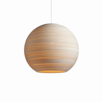 Graypants Scraplights Moon Pendant - Small, White