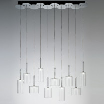 Axolight Spillray 10 Linear Suspension Light Crystal