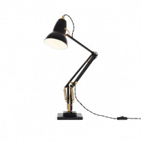 Anglepoise Original 1227 Brass Desk Lamp Jet Black
