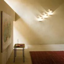 Vibia Set Small LED Wall Lights in Living Area
