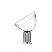 Flos Taccia LED Table Lamp Large Silver Glass Diffuser