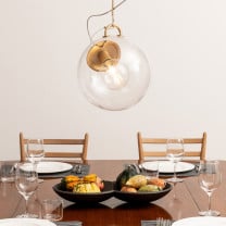 Artemide Miconos Suspension Light Lifestyle Dining Table
