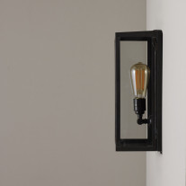 Original BTC Box Wall Light Medium Clear glass