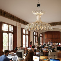 Bover Dome 90 Pendant in an Office