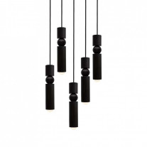 Lee Broom Fulcrum 5 Chandelier - Matte Black