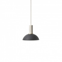 ferm LIVING Collect Pendant Hoop Low Light Grey Socket with Black Shade